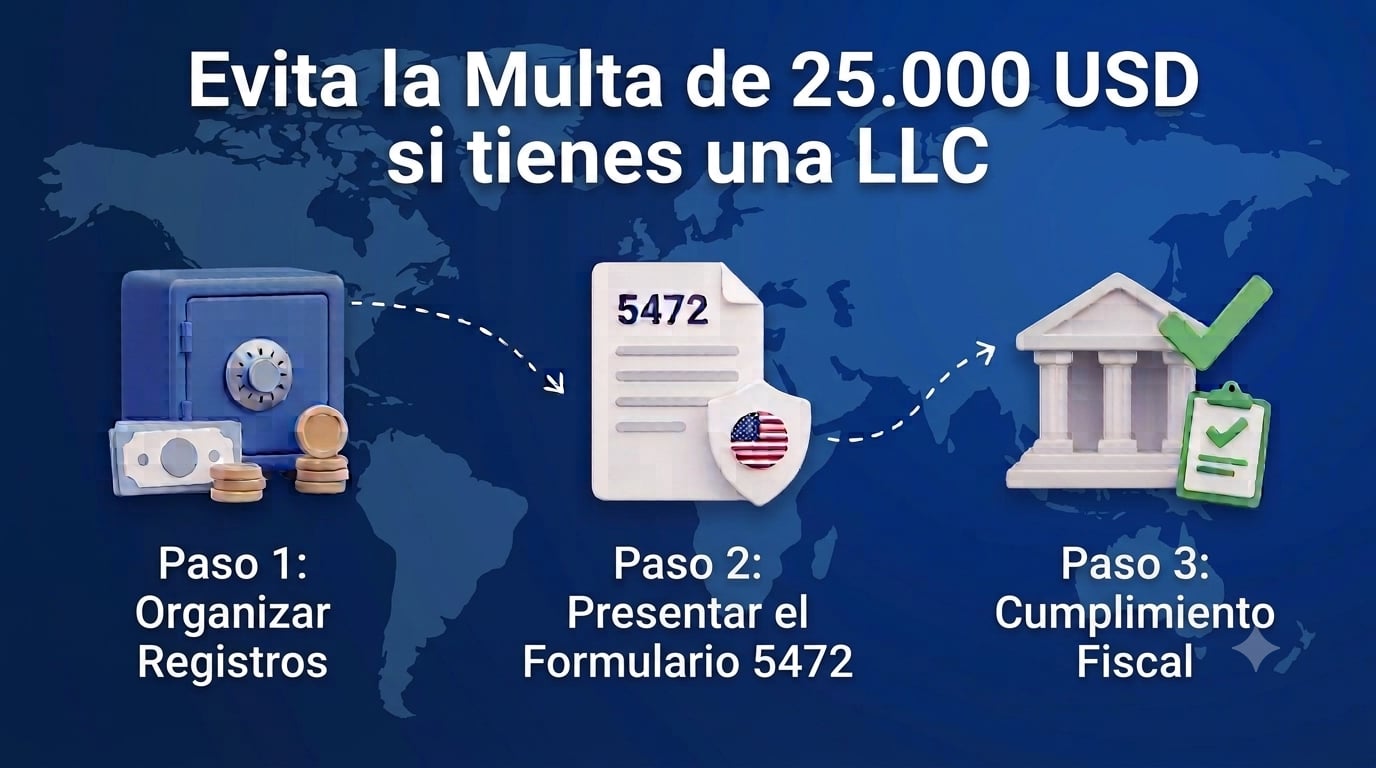 Formulario 5472 para LLC de dueño extranjero: cómo evitar la multa de USD 25.000 del IRS