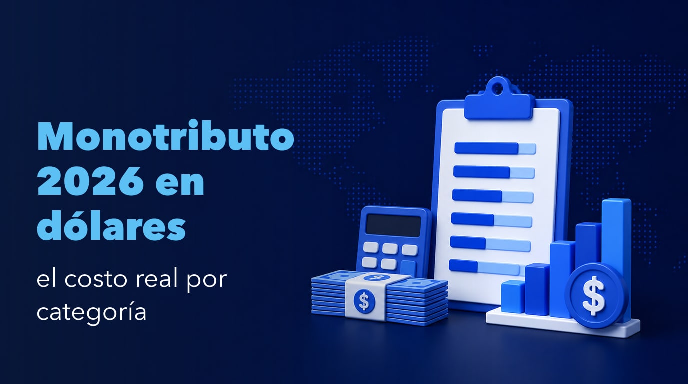 Escala del monotributo vigente 2do semestre 2026 dolarizada: facturación y costo por categoría